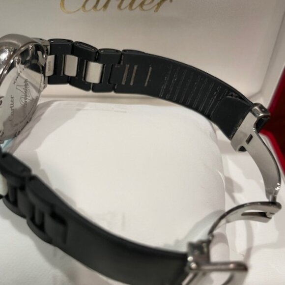 Authentic Cartier Chronoscaph Chronograph Quartz Black Dial Ladies Watch - Picture 5 of 13